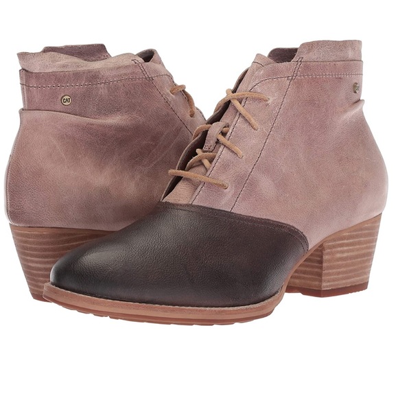 caterpillar leather lace up boots